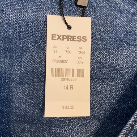 Size 14 Express Curvy Slim Super High Ride Jeans - Picture 3 of 3